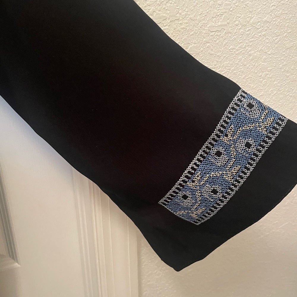 Brand new Women thoub middle eastern black with hand made stitches new